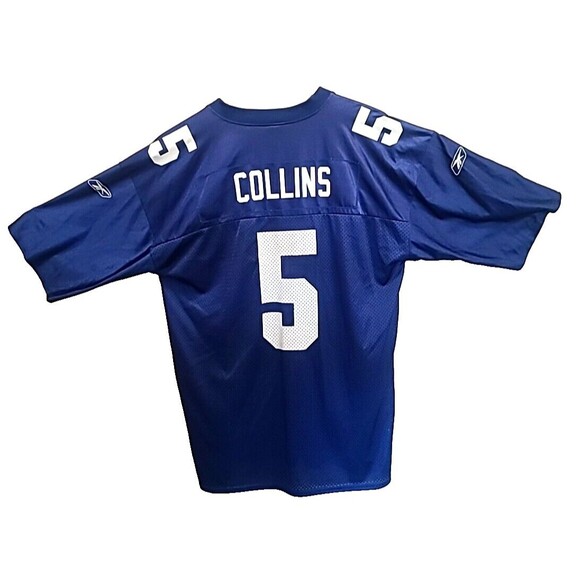 NFL New York Giants #5 Kerry Collins 2002 Reebok Men's XL Blue Jersey Vintage - Picture 9 of 9